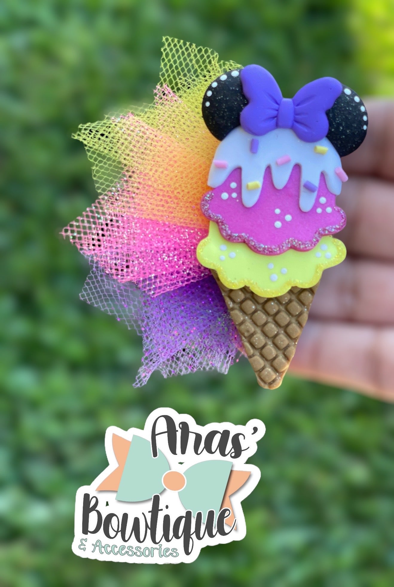 Summer Mouse Ice Cream Clip