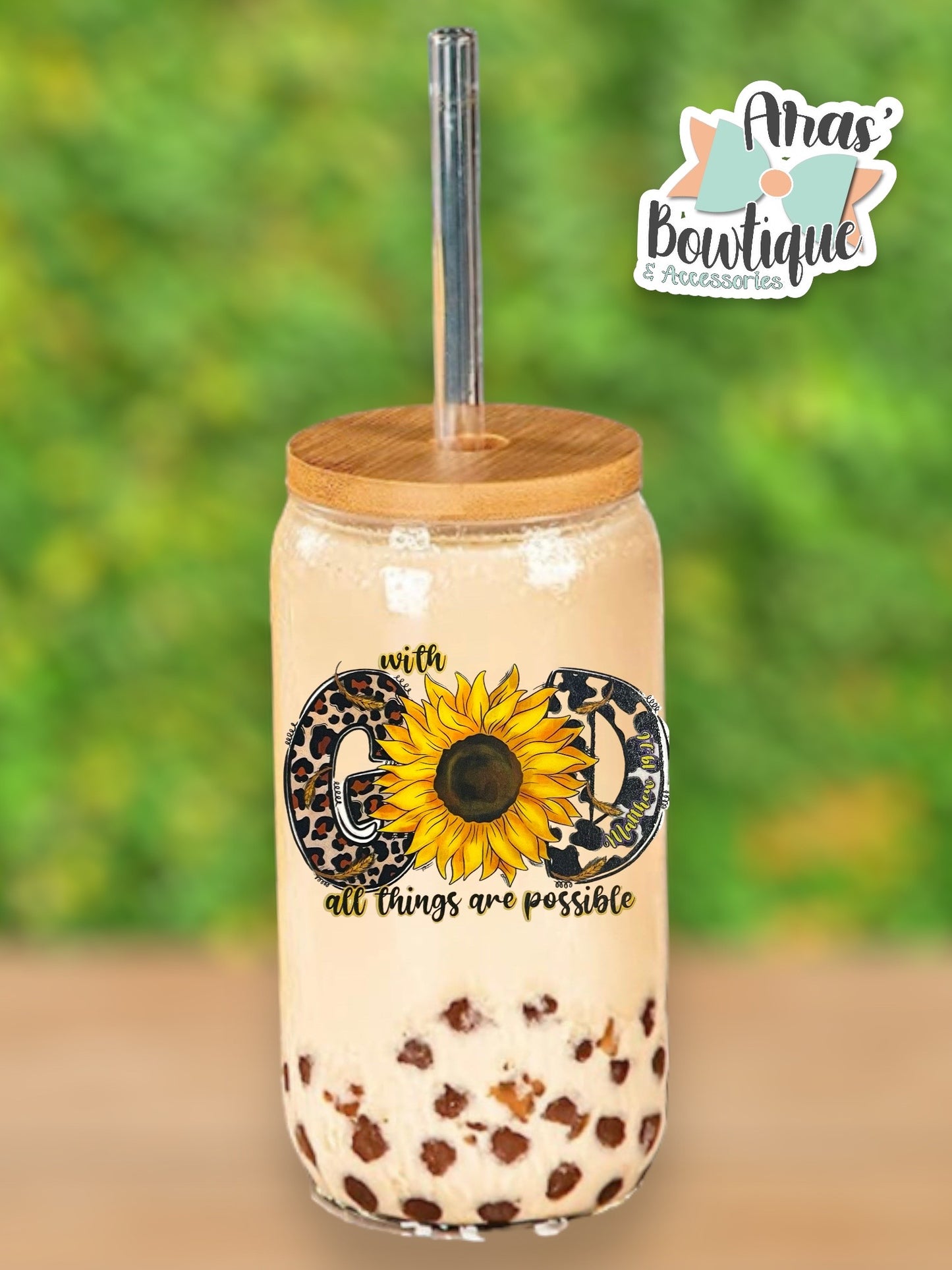 “All Things are Possible” Glass Cup