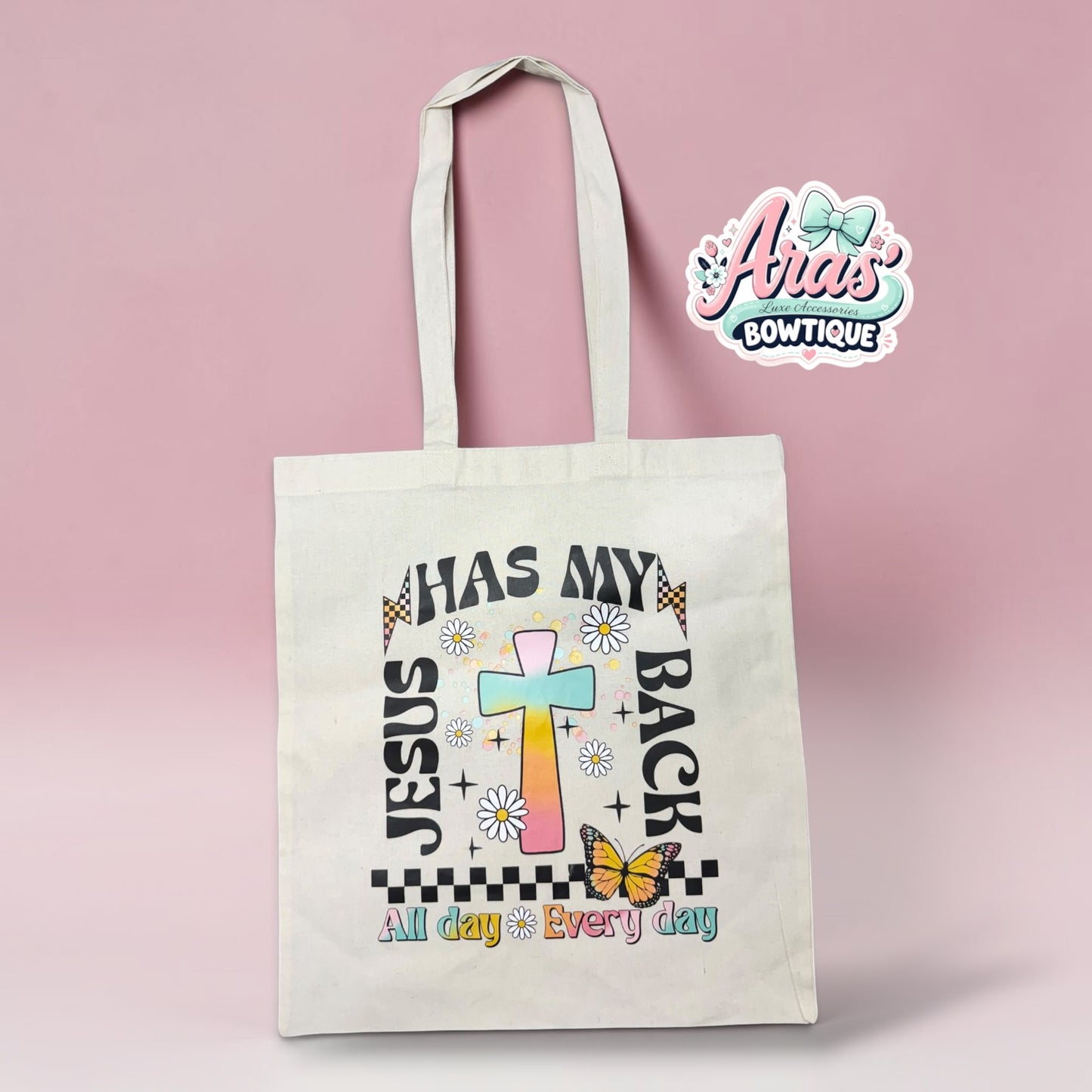 Jesus Has My Back Tote
