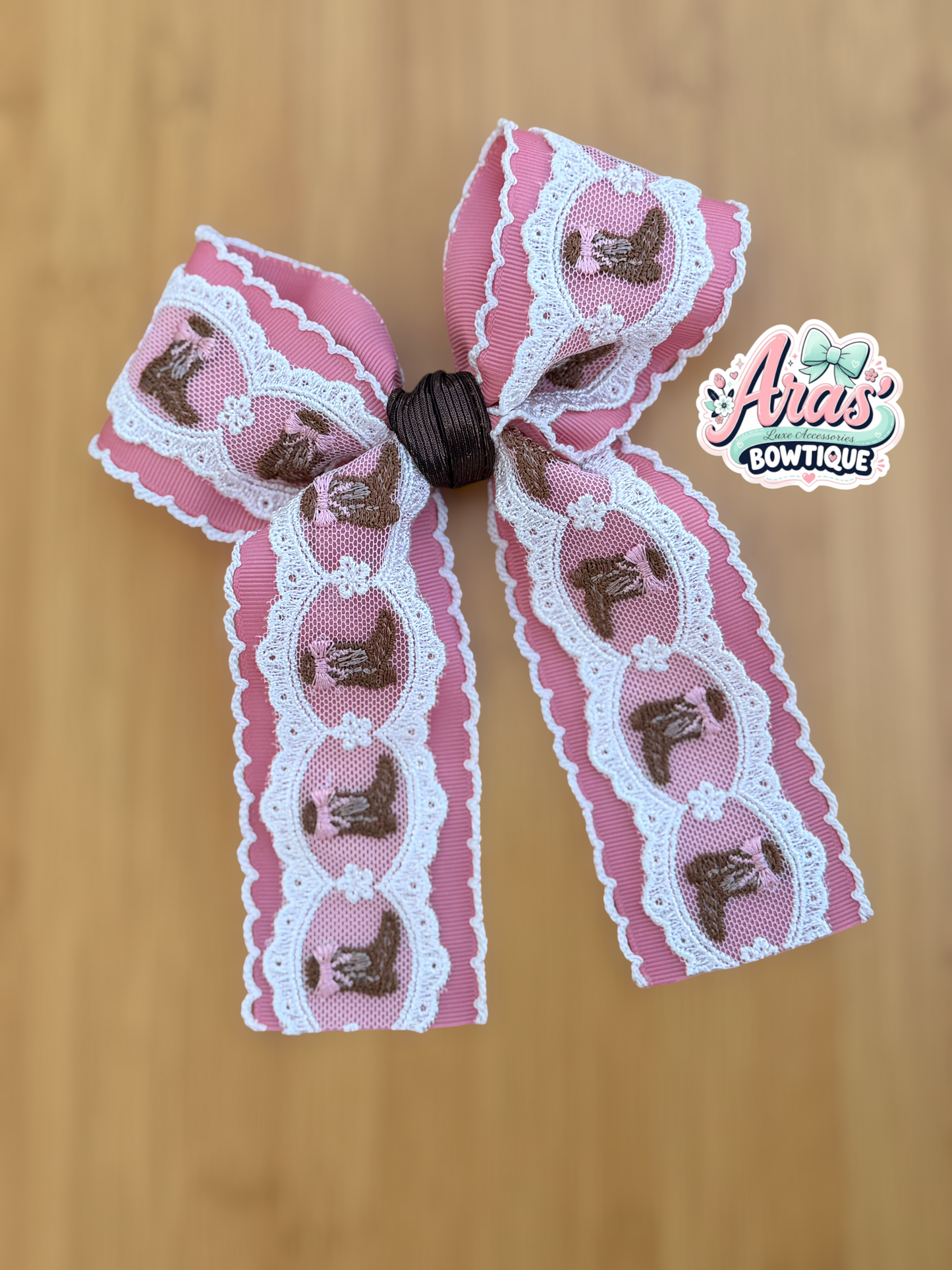 Pink Boot Bow