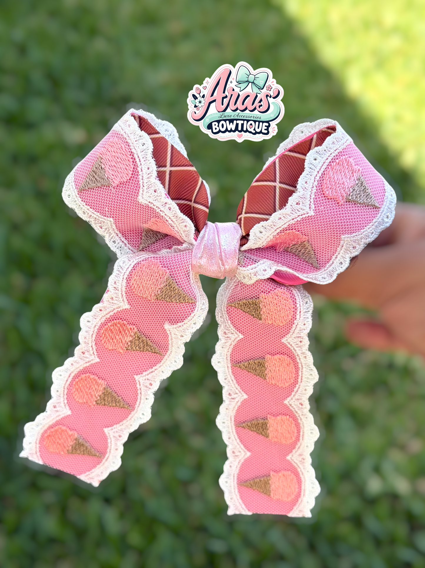 Ice Cream Lace Bow