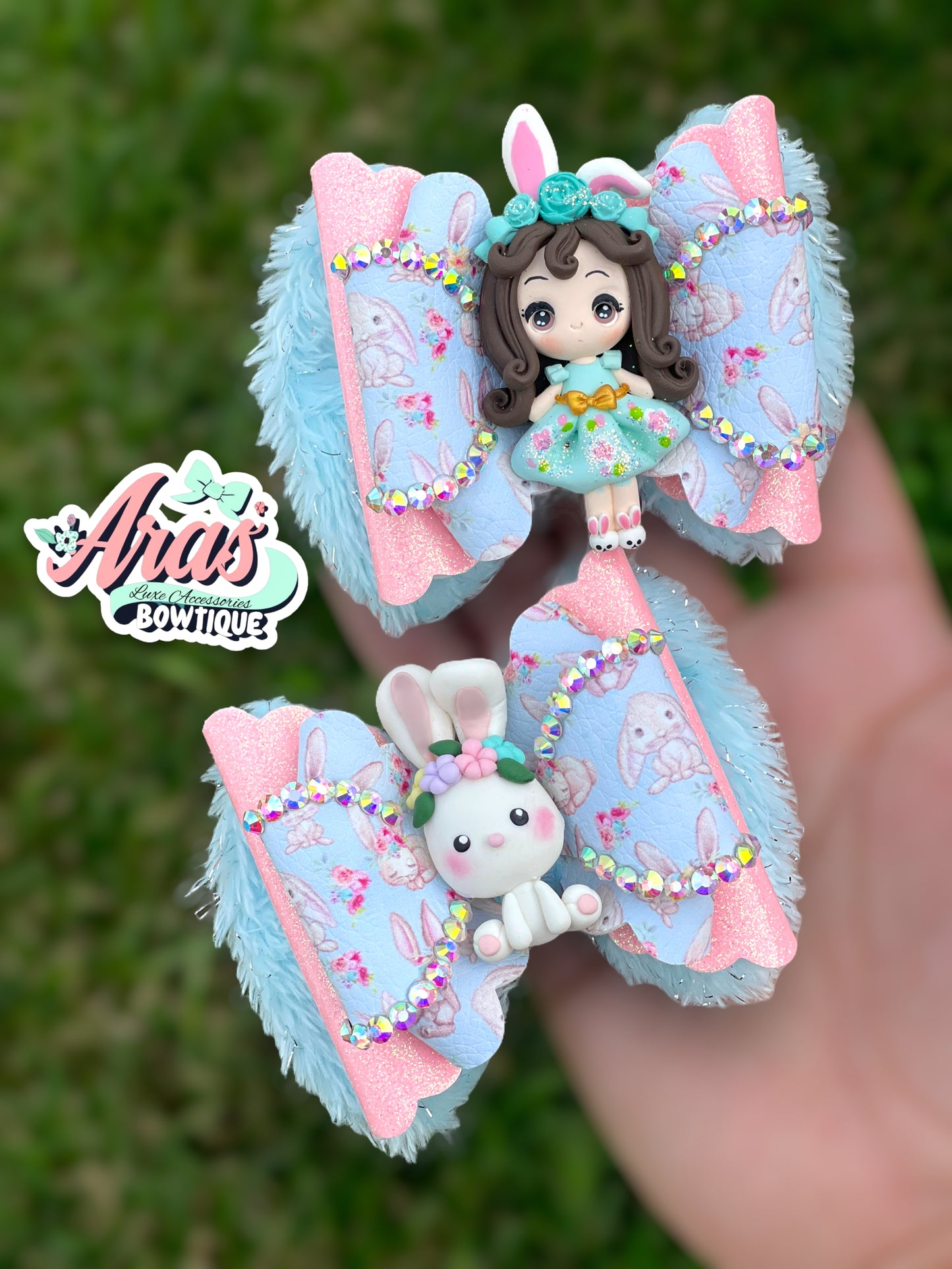 Bunny Luxe Plushy Piggies-Blue