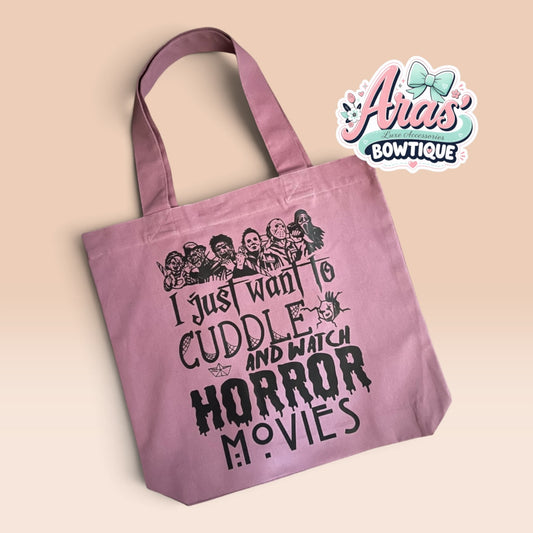 Cuddle & Horror Movies Tote