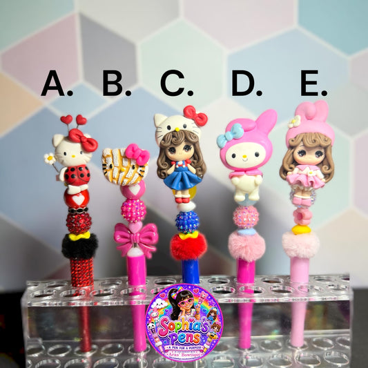 Character Beaded Pens