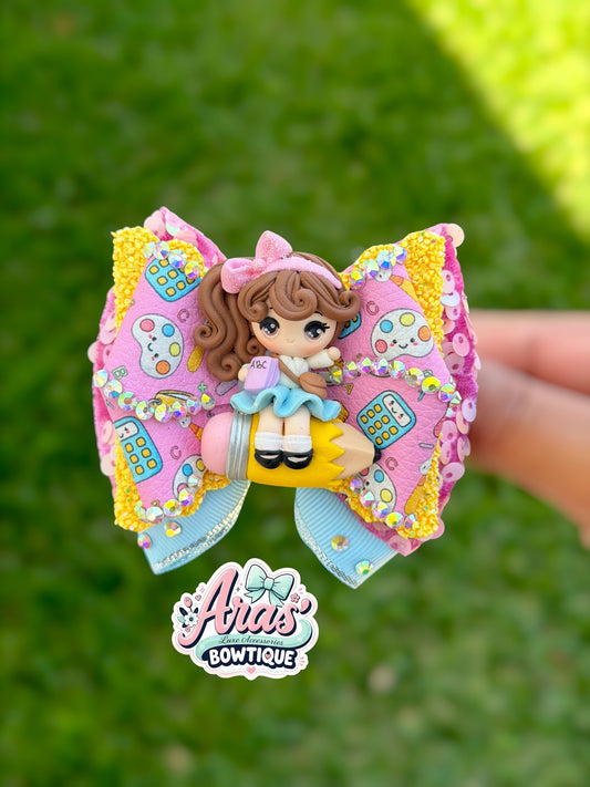 Pencil Girl Single Luxe Bow
