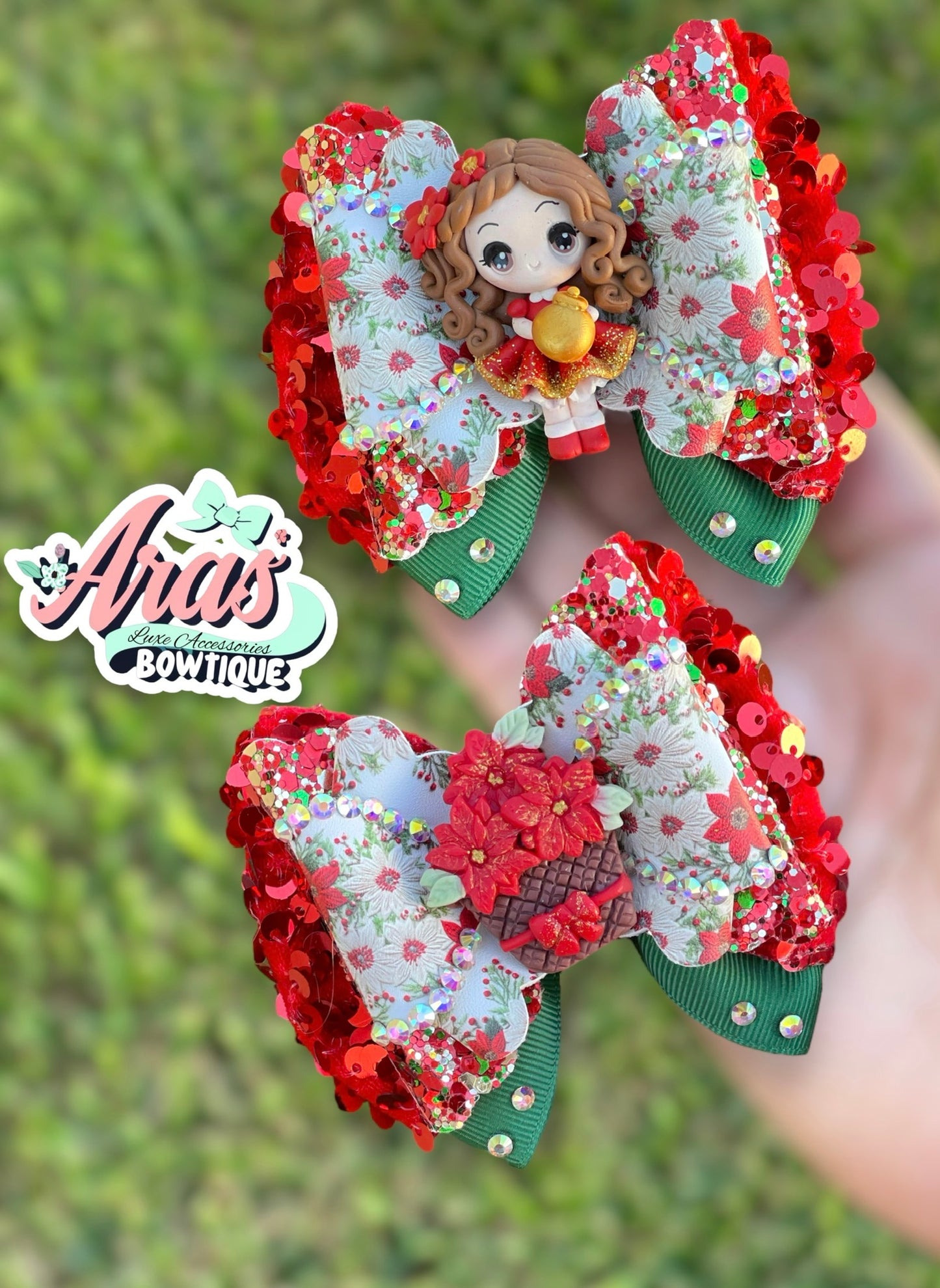 Poinsettia Luxe Piggies