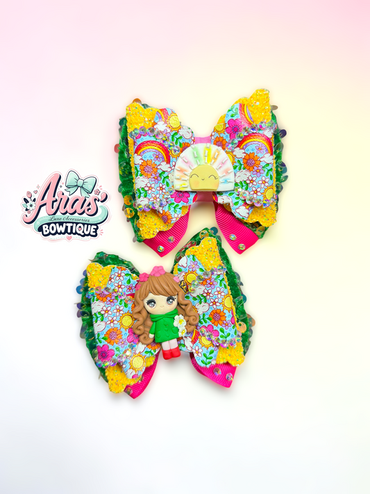 Spring Piggies Bow