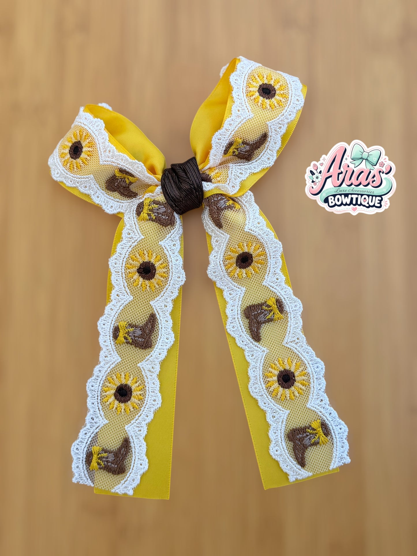 Sunflower Boot Bow